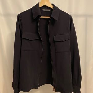 Zara Men’s Textured Weave Traveler Overshirt